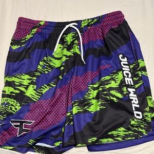Juice WRLD Men's Athletic Shorts - Black, Blue, Green